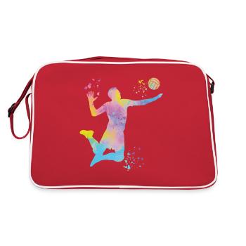 Joueurs de volley-ball enfants beach-volley - Sac Retro - rouge/blanc - Dos