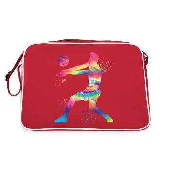 Joueurs de volley-ball enfants beach-volley - Sac Retro - rouge/blanc - Dos