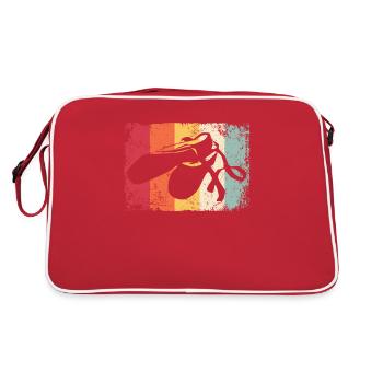 Ballet Shoes Vintage Woman Ballerina - Retro Bag - red/white - Back