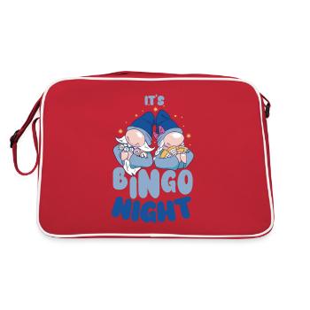 Es Ist Bingo-nacht Bingo - Retro Tasche - Rot/Weiß - Hinten