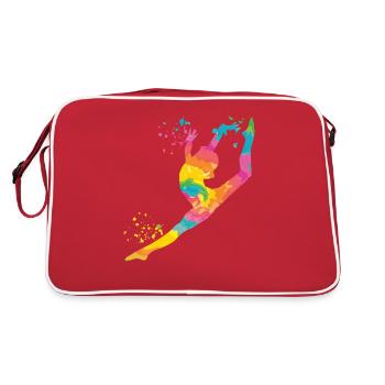 Gymnaste avec gymnastique rythmique au sol - Sac Retro - rouge/blanc - Dos