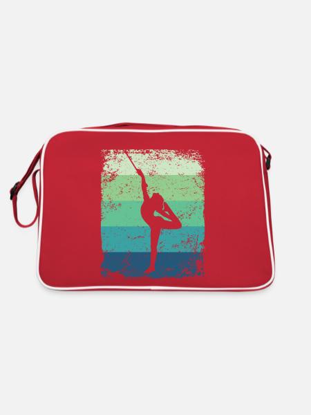 Gymnaste Baton Gymnastique Rythmique Rétro - Sac Retro - rouge/blanc - Dos