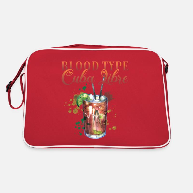 Blood Type Cuba Libre Cocktail Barkeeper Retro Tasche