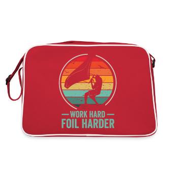 Travailler dur Foil Wing Foil Wingsurf - Sac Retro - rouge/blanc - Dos