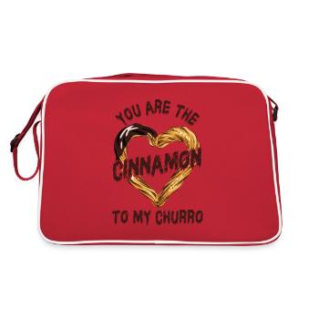 Du Bist Der Zimt Zu Meinem Churro - Retro Tasche - Rot/Weiß - Hinten