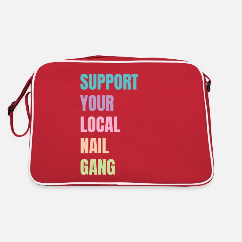 Support Your Local Nail Gang Nail Tech Retro Bag