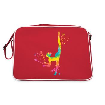 Gymnaste avec des clubs Gymnastique rythmique - Sac Retro - rouge/blanc - Dos