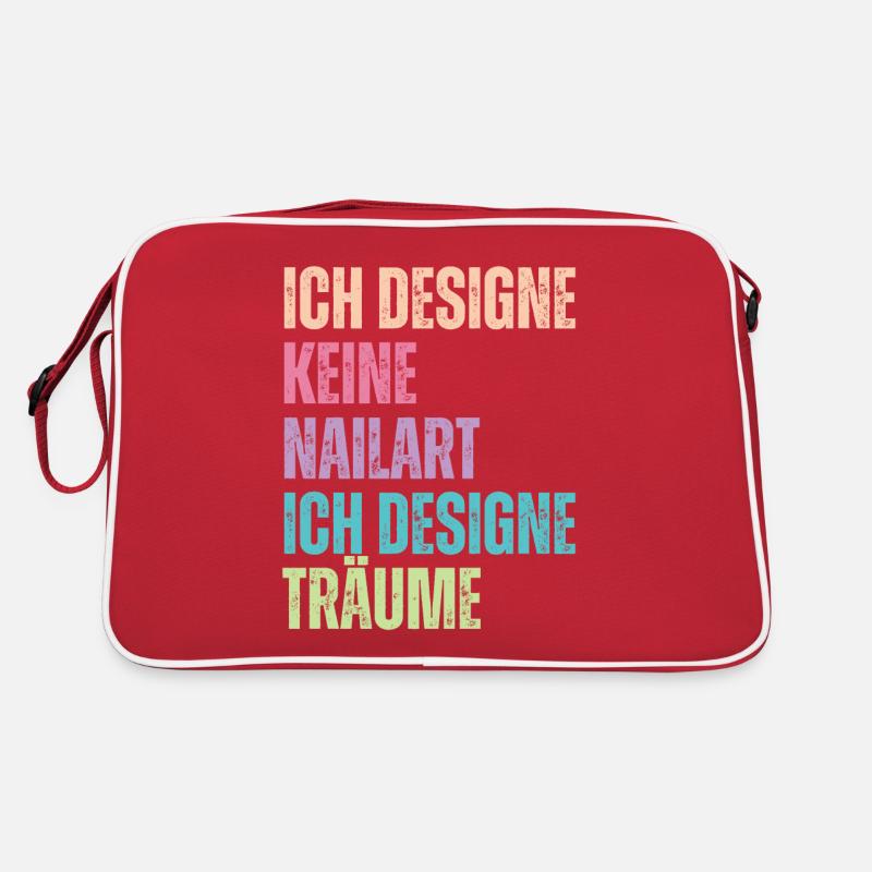 Ich designe keine Nailart Nageldesignerin Retro Tasche
