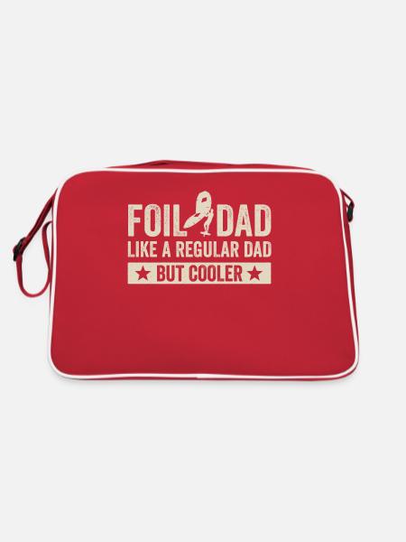 Foil Dad Wing Foil Wingsurfing Foil Wing - Retro Tasche - Rot/Weiß - Hinten