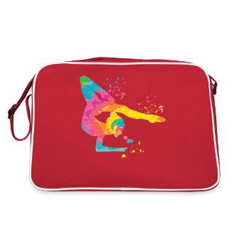 Gymnaste avec gymnastique rythmique au sol - Sac Retro - rouge/blanc - Dos