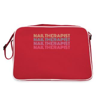 Thérapeute des ongles Drôle Nail Art Nail Tech - Sac Retro - rouge/blanc - Dos