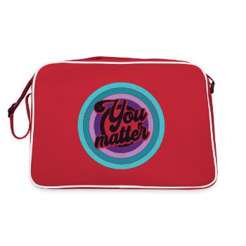 Vous êtes important - Vous comptez - Sac Retro - rouge/blanc - Dos