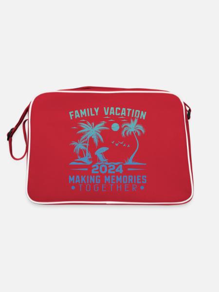 Vacances d’été en famille Créer des souvenirs - Sac Retro - rouge/blanc - Dos