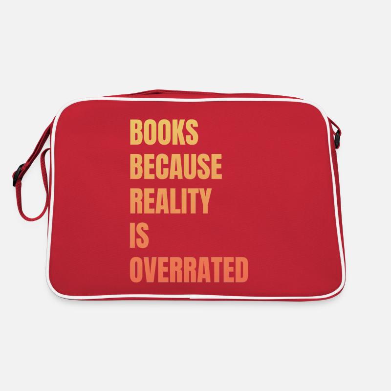 Books because reality is overrated Retro Bag