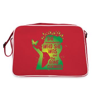 She remebered who she was - Retro Bag - red/white - Back