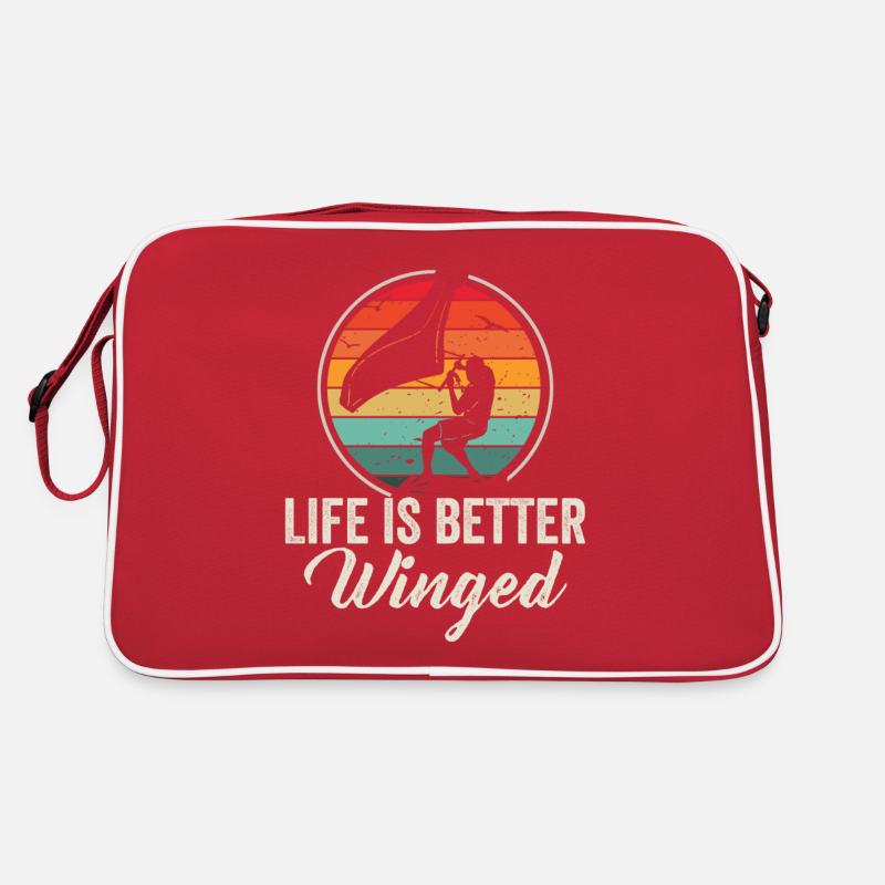Das Leben Ist Besser Winged Wing Folienflügel Retro Tasche