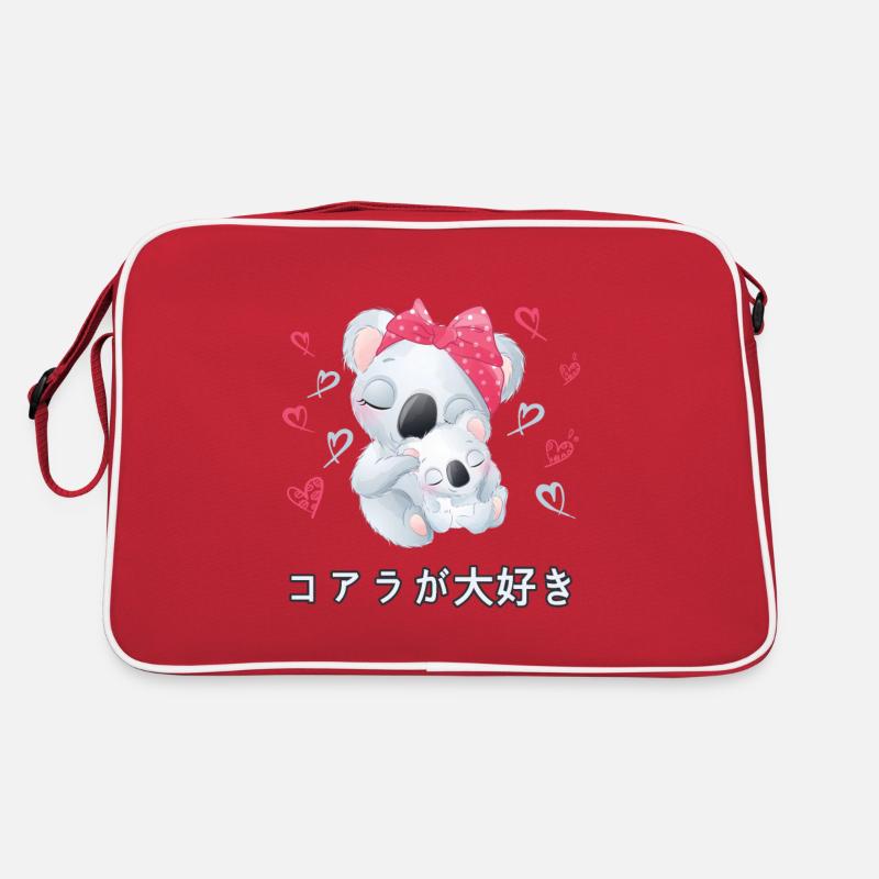 Ich Liebe Koalas Liebe Mama Koala Bär Retro Tasche
