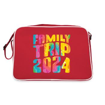 Voyage en famille 2024 Vacances en famille - Sac Retro - rouge/blanc - Dos