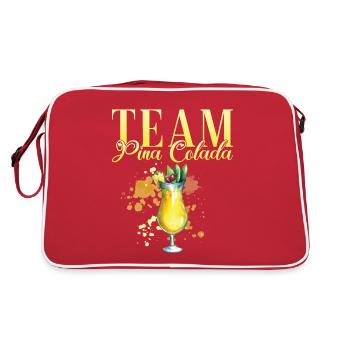 Équipe de fête de poule Pina Colada Barman - Sac Retro - rouge/blanc - Dos