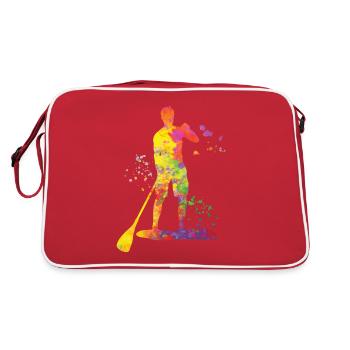 Stand Up Paddling Stand Up Board Sup - Retro Bag - red/white - Back