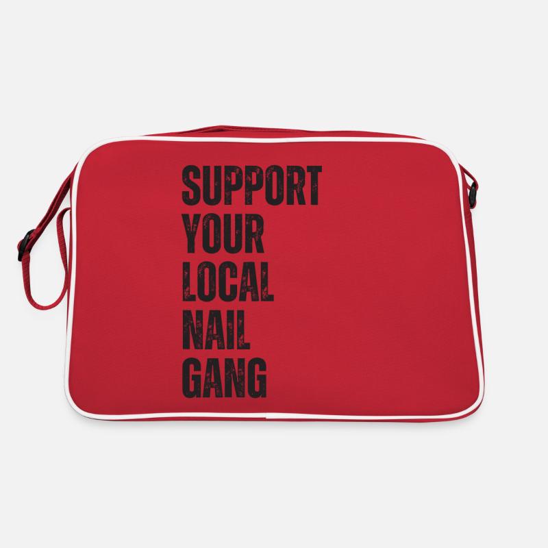 Support Your Local Nail Gang Nail Tech Retro Bag