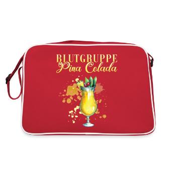 Groupe sanguin Pina Colada Barman - Sac Retro - rouge/blanc - Dos
