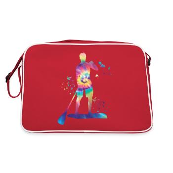 Stand Up Paddling Stand Up Board Sup - Retro Bag - red/white - Back