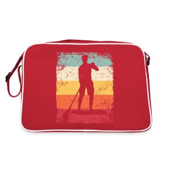 Stand Up Paddle Stand Up Board Sup - Sac Retro - rouge/blanc - Dos