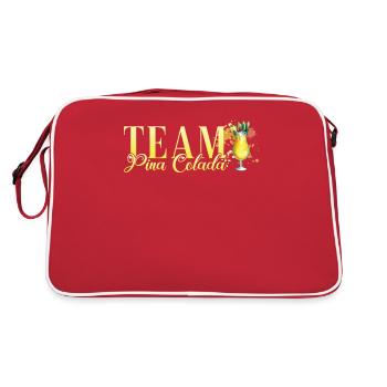 Equipe d’enterrement de vie de jeune fille Pina Colada Bartender - Sac Retro - rouge/blanc - Dos
