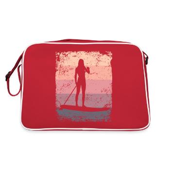 Stand Up Paddle Stand Up Board Sup - Sac Retro - rouge/blanc - Dos