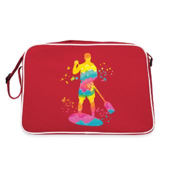 Stand Up Paddling Stand Up Board Sup - Retro Bag - red/white - Back