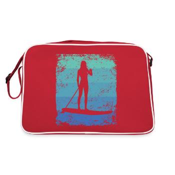Stand Up Paddle Stand Up Board Sup - Sac Retro - rouge/blanc - Dos