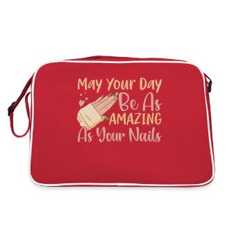 May Your Day Be As Amazing Nail Aunt - Retro Bag - red/white - Back