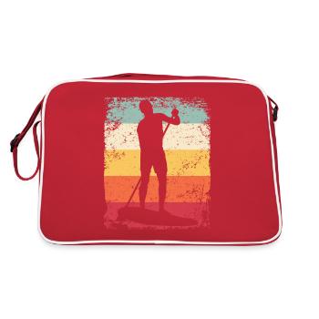 Stand Up Paddle Stand Up Board Sup - Sac Retro - rouge/blanc - Dos