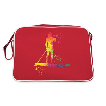 Stand Up Paddling Stand Up Board Sup - Retro Bag - red/white - Back