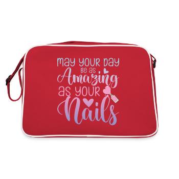 May Your Day Be As Amazing - Retro Bag - red/white - Back