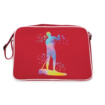Stand Up Paddling Stand Up Board Sup - Retro Bag - red/white - Back