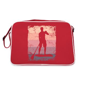 Stand Up Paddle Stand Up Board Sup - Sac Retro - rouge/blanc - Dos