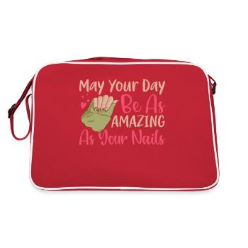 May Your Day Be As Amazing Nail Aunt - Retro Bag - red/white - Back