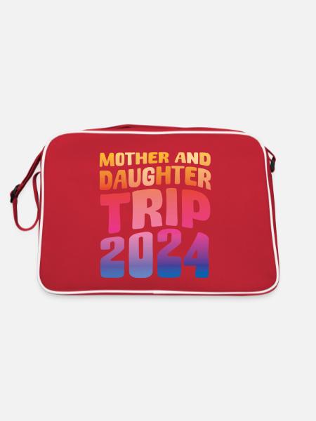 Mother And Daughter Trip 2024 - Retro Tasche - Rot/Weiß - Hinten