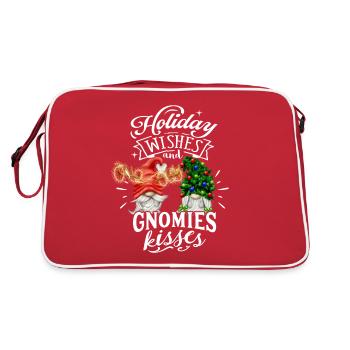 Noël Souhaits de Noël Gnomies Bisous - Sac Retro - rouge/blanc - Dos