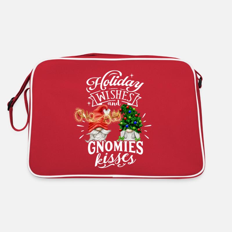Noël Souhaits de Noël Gnomies Bisous Sac Retro