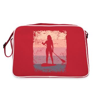 Stand Up Paddle Stand Up Board Sup - Sac Retro - rouge/blanc - Dos