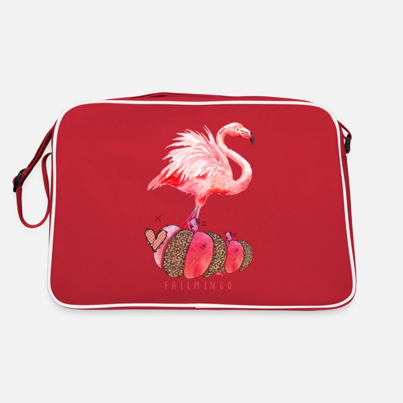 Fallmingo Herbst Leo Kürbis Flamingo Retro Tasche