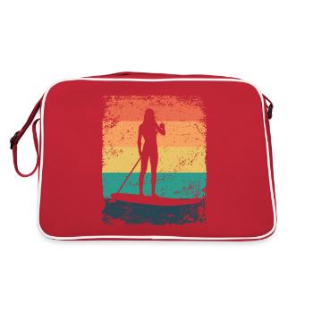 Stand Up Paddle Stand Up Board Sup - Sac Retro - rouge/blanc - Dos