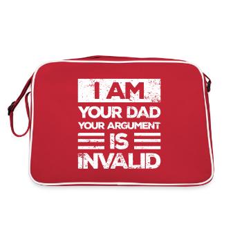 Ich Bin Dein Vater Dein Argument Ist Ungültig - Retro Tasche - Rot/Weiß - Hinten