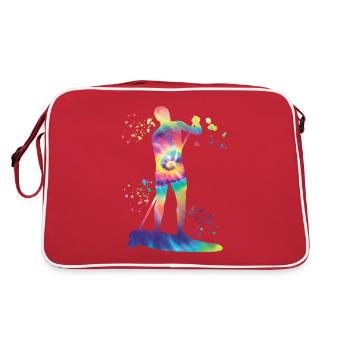 Stand Up Paddling Stand Up Board Sup - Retro Bag - red/white - Back