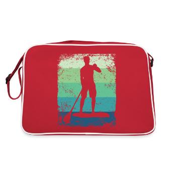 Stand Up Paddle Stand Up Board Sup - Sac Retro - rouge/blanc - Dos