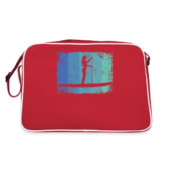 Stand Up Paddle Stand Up Board Sup - Sac Retro - rouge/blanc - Dos