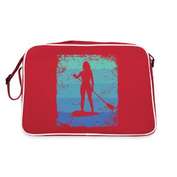 Stand Up Paddling Stand Up Board Sup - Retro Bag - red/white - Back